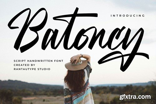 Batoncy Script Handwritten Font 9XWPG26