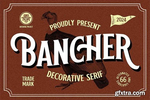 Bancher - Vintage Typeface L73FYX9