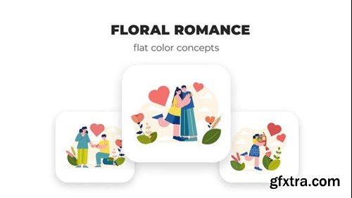 Videohive Floral Romance - Flat Color Concepts 54160902