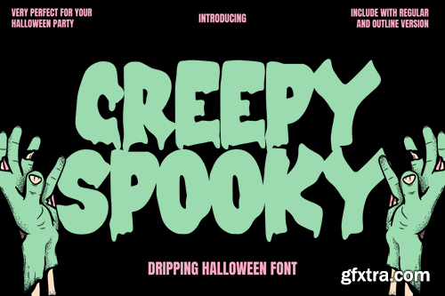 Creepy Spooky - Dripping Halloween Font U3FJ74Y