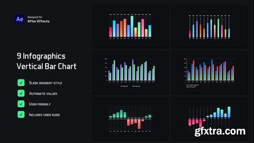 Videohive Gradient Vertical Bar Infographics 54189200