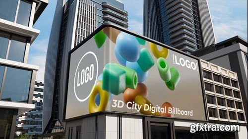 Videohive 3D City Digital Billboard 54200309