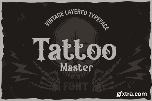 Tattoo Master - vintage layered font GQZPDQK