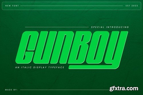 Gunboy - Italic Display Typeface 9E3PL7G