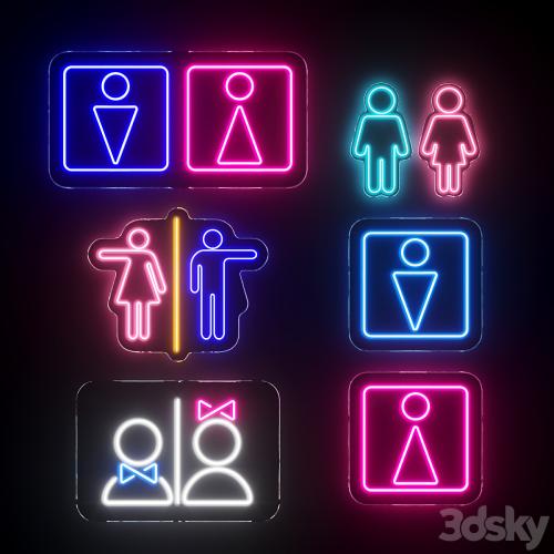 restroom | toilet | WC Neon Signs