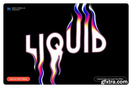 Colorful Abstract Liquid Text Effect RDY8W6C