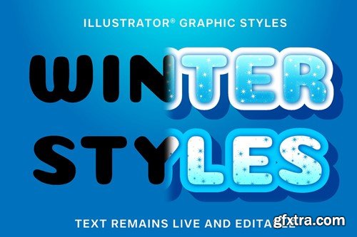 Winter Wonderland Text Styles for Illustrator VWM6HUB