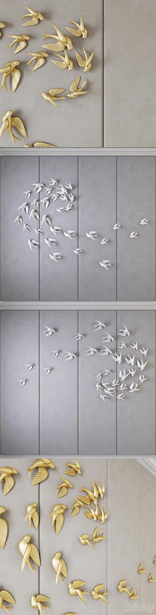 Decorative panels with birds