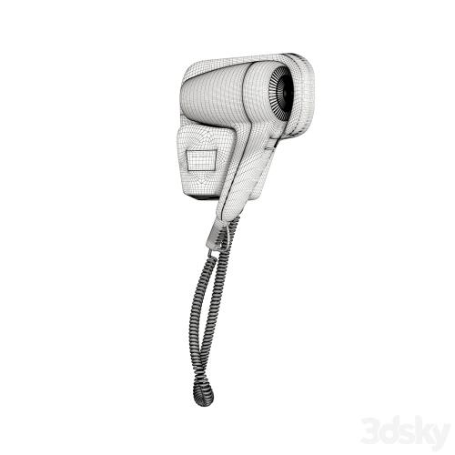 Wall mount hair dryer