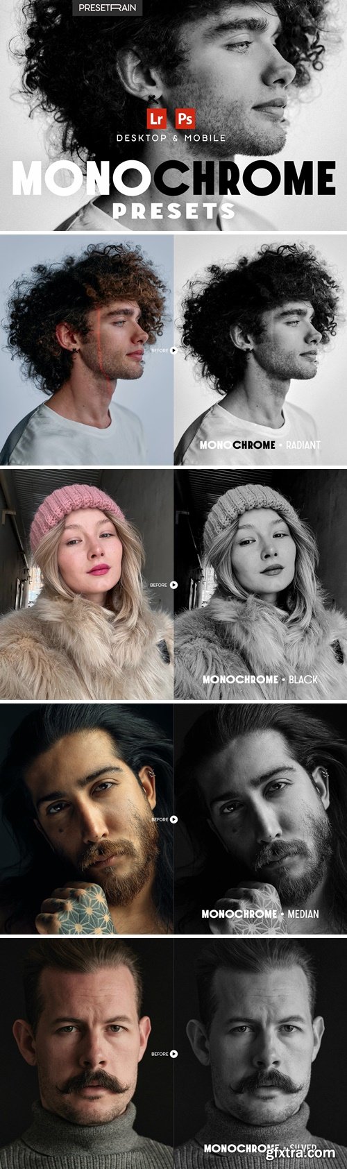 Monochrome Lightroom Presets N36M22E