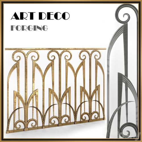 Forged fences Art Deco