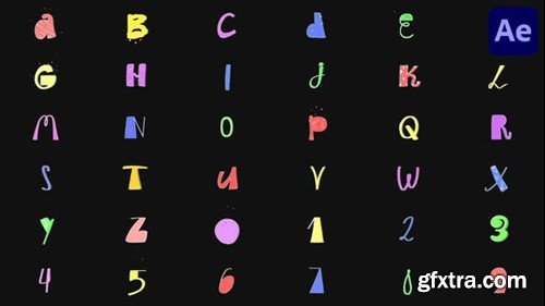 Videohive Cartoon Animated Alphabet for After Effects 54180775