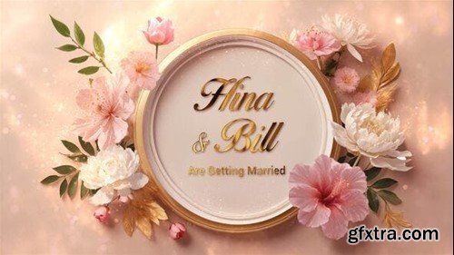 Videohive Elegant Golden Wedding Invitation Slideshow 53404525