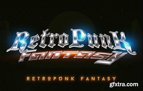 3D Reflective Chrome Punk Photoshop Text Effect 45EZZ38