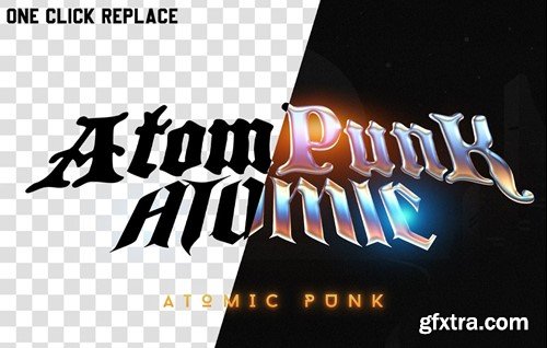 3D Reflective Chrome Punk Photoshop Text Effect 45EZZ38