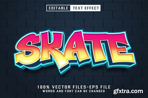 Skate Editable Text Effect CB6QD6B