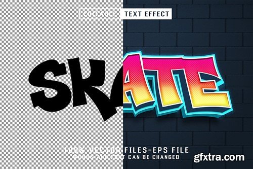 Skate Editable Text Effect CB6QD6B