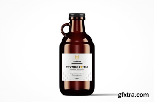 Growler Style Bottle Mockup Pack Y9EFGUU