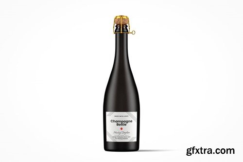 Wirehood Champagne Bottle Mockup Pack GWHF56E