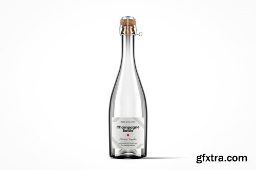 Wirehood Champagne Bottle Mockup Pack GWHF56E