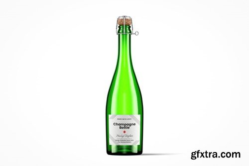 Wirehood Champagne Bottle Mockup Pack GWHF56E