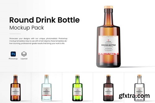 Classy Long Neck Bottle Mockup Pack 5EH74A8