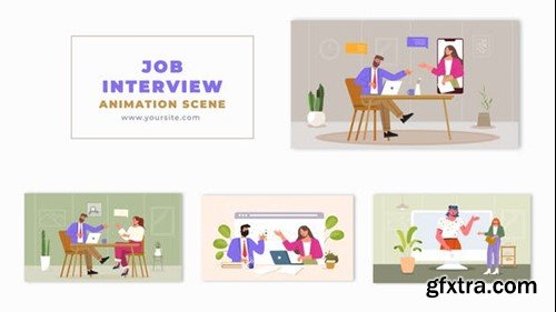 Videohive Professional Job Interview Concept Animation Scene 53385567