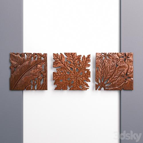 «Autumn Leaves Wall Panel Set»