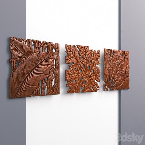 «Autumn Leaves Wall Panel Set»