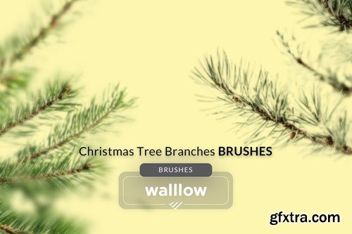 Christmas Tree Branches Photoshop Brushes AKPZP8U