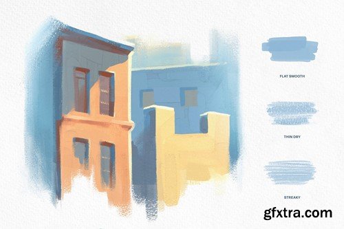 Photoshop Gouache Brushes Collection K2NFV3Y