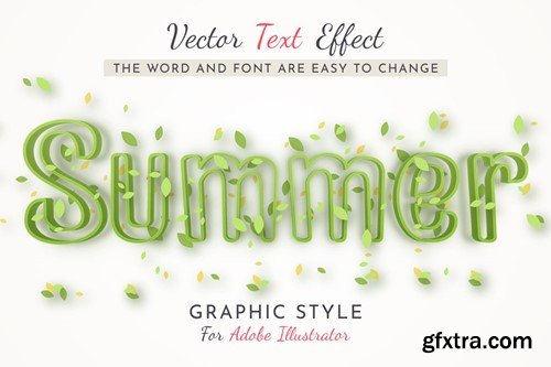 leaves Editable Text Effect, Graphic Style DAUD8G9