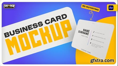 Videohive 3D Rotating Business Card Mockup 54244790