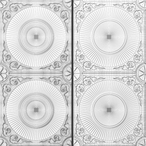 Gypsum panel chamomile