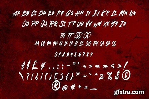 Naxrsoul Cather - Horror Brush Font PFJWLPZ