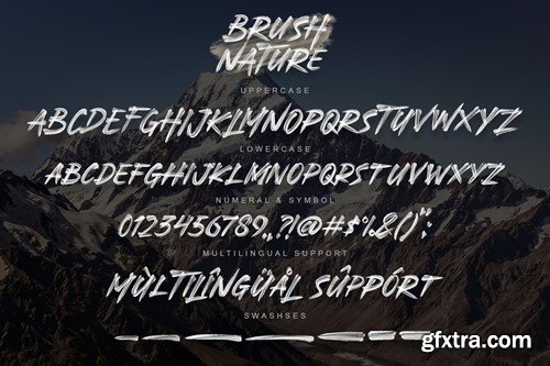 Brush Nature | Realistic Brush Font MHPF7ZA