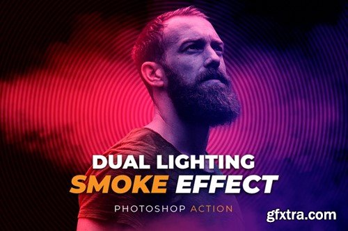 Dual Lighting Smoke Effect Photoshop Action SKBGBTS