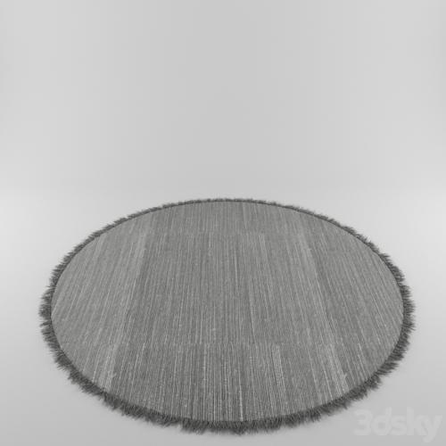 Shaggy carpet with round piping