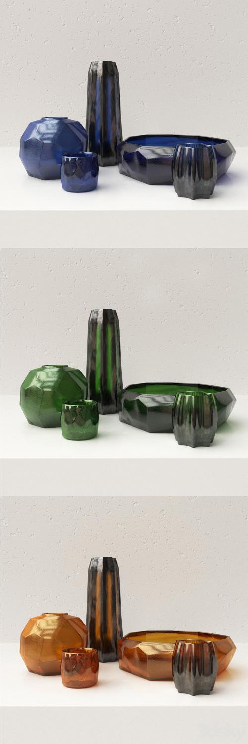 Set of vases Guaxs (vray GGX, corona PBR)