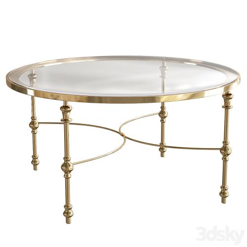 Aden Oval Gold Iron Coffee Table