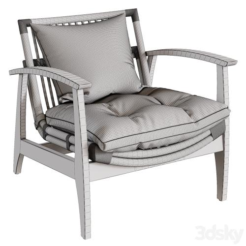 CB2 - Noelie Rattan Lounge Chair with Cushion