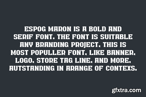 Espog Maron - Slab Serif & Logotype Font M5WGYH7