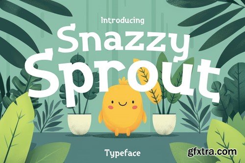 Snazzzy Sprout - Adorable Typeface for Kids RJC88UK