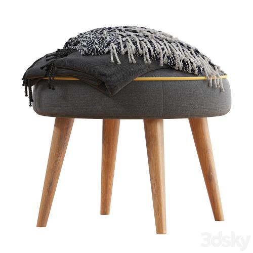 Belham Living Milo Mid-Century Modern Ottoman