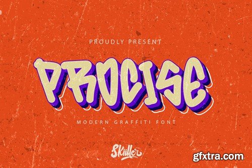 Procise - Graffiti Font XET95BE