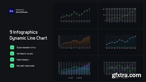 Videohive Line Chart Infographics 54327650