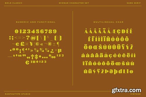 Mionar Vintage Bold Sans Font DDTCLCF