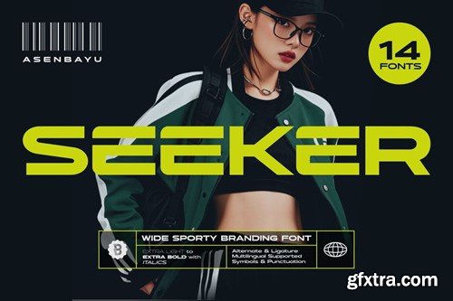 Seeker - Wide Sporty Branding Font CQDVGBU