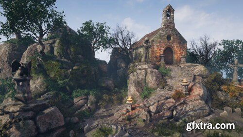 UnrealEngine - Graveyard and Nature Set