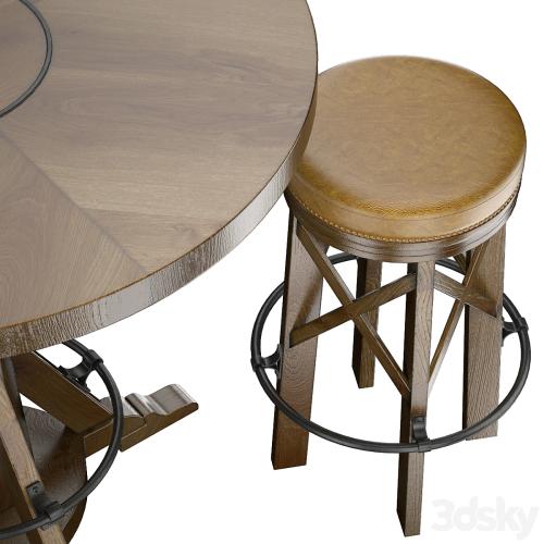 HUNTINGDON COLLECTION table and bar stool